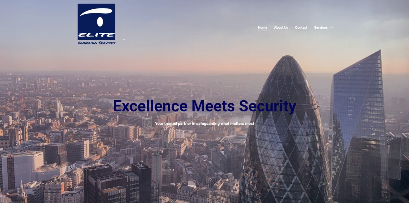 Elite Guarding Services website by Zeta Webs